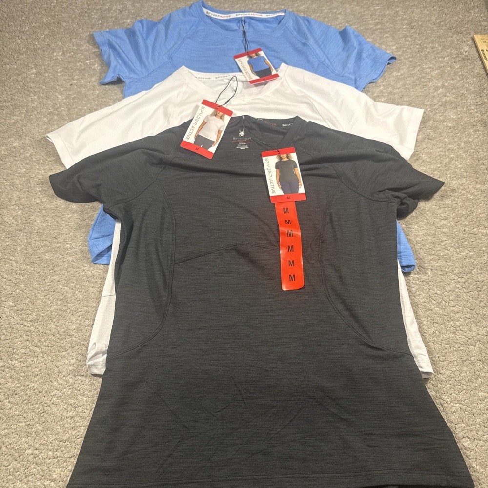 Spyder Women's performance Short Sleeve Active Tees size Med bundle of 3 NWT